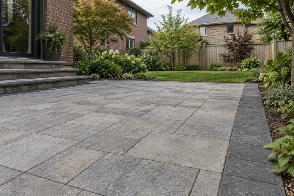 Patio surface and materials concept, illustrative
